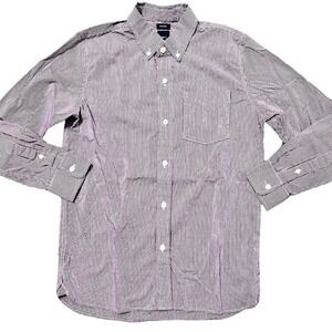 GAP Kids Plaid Shirt Long Sleeve Button Cotton Non-Iron Red White Blue Boys XL